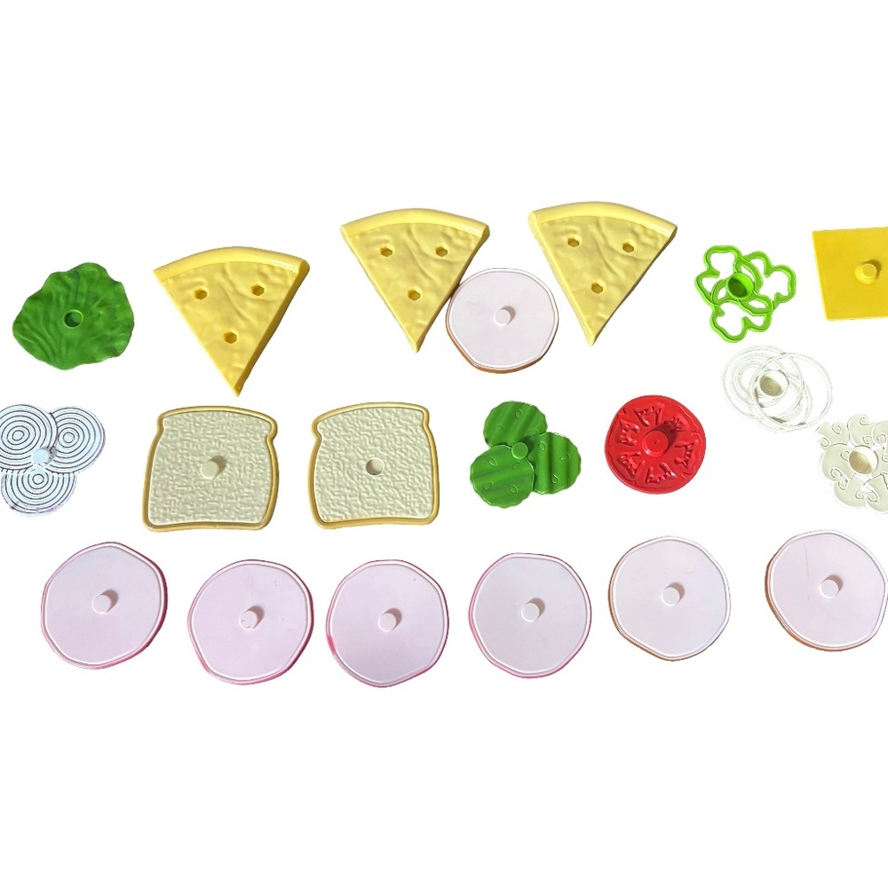 Plastic Snap-On Sandwich & Pizza Play Food Set